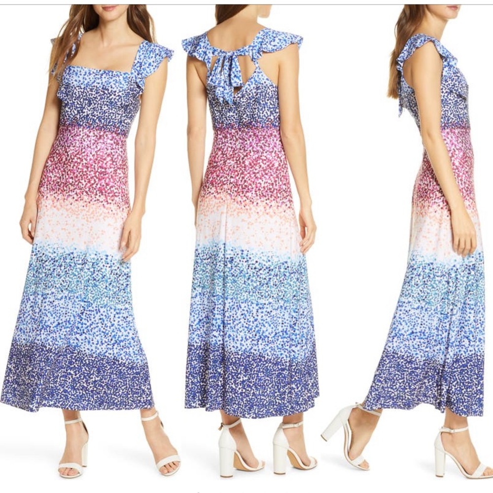 Julia Jordan Ruffle Sleeve Maxi Dress